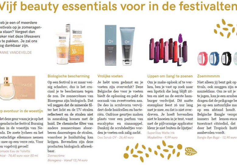 Vijf beauty essentials voor in de festivaltent - Metro